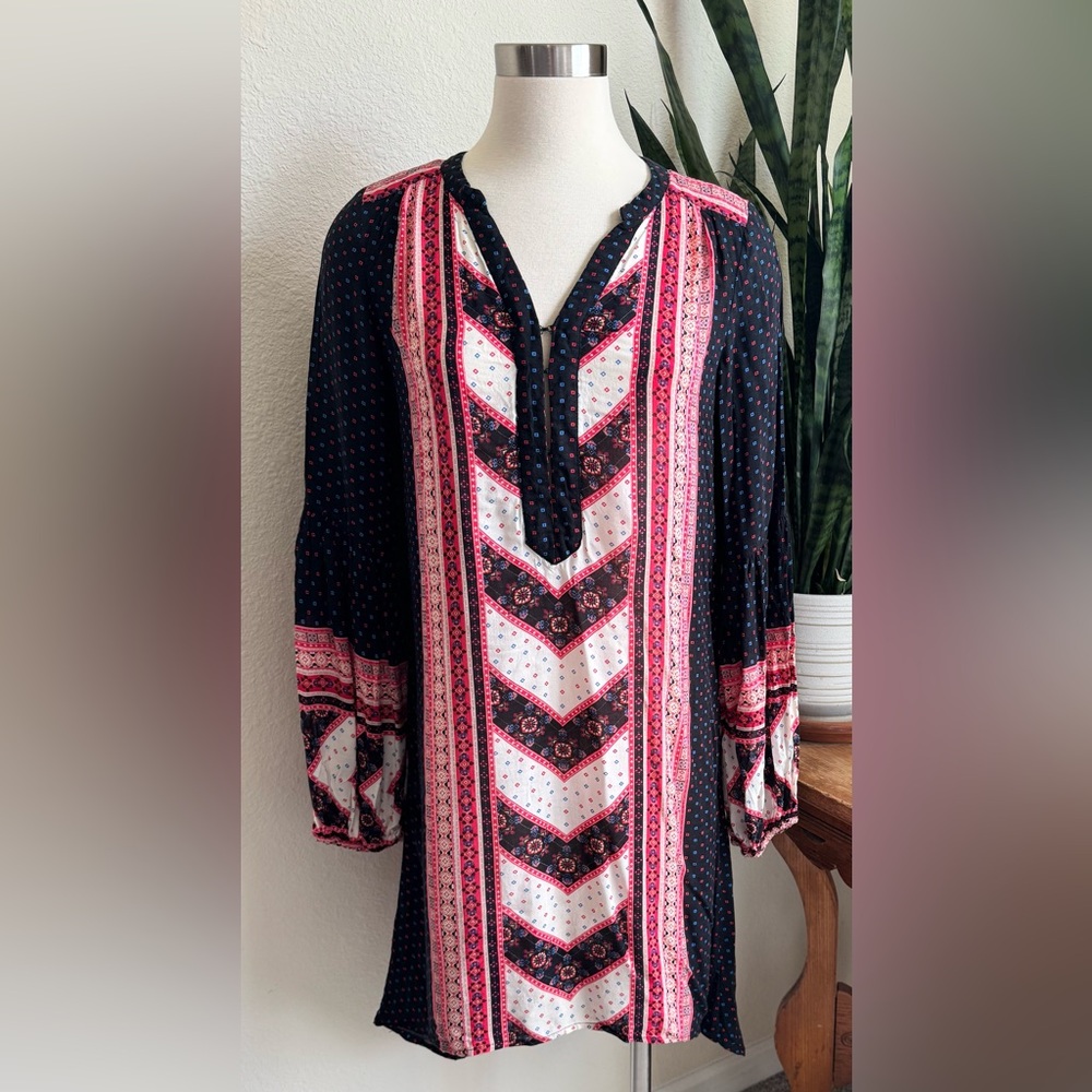 Vintage Free People Chevron Boho Tunic Dress – Festival Indie Cottagecore‎ small